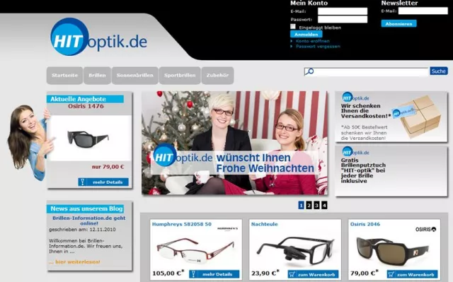 Bild: Hit-Optik.de eine neuer Onlineshop für Brillen, Sonnenbrillen und Brillenzubehör öffnet seine Pforten