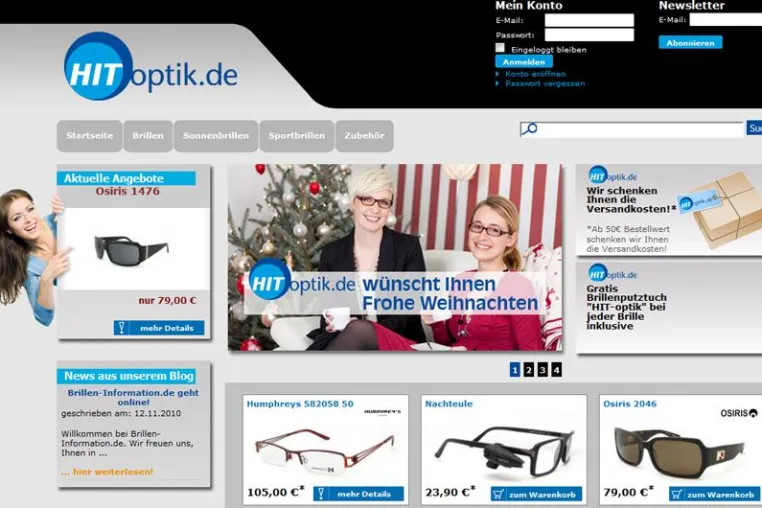 Bild: Hit-Optik.de eine neuer Onlineshop für Brillen, Sonnenbrillen und Brillenzubehör öffnet seine Pforten