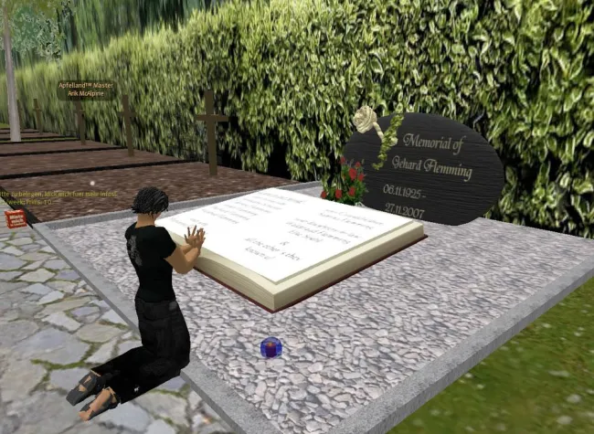 Bild: Trauern in 3-D - Erster virtueller Friedhof im Apfelland in Second Life