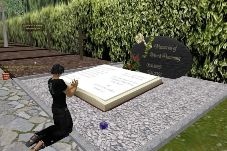 Bild: Trauern in 3-D - Erster virtueller Friedhof im Apfelland in Second Life