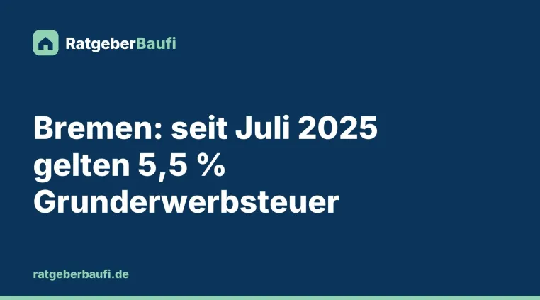Bild: Kosten neben dem Kaufpreis beim Immobilienkauf in Bremen nach der Steuererhöhung 2025