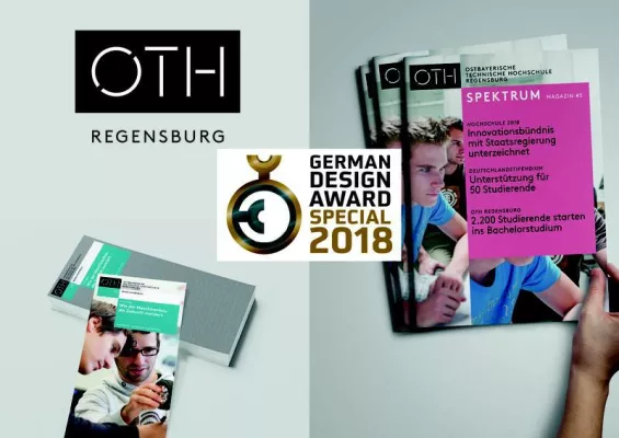 Bild: German Design Award 2018: Special Mention-Preis für das Corporate Design der OTH Regensburg