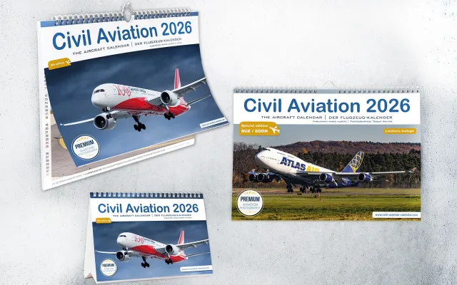 Bild: Flugzeugkalender Civil Aviation 2026 – Das ideale Weihnachtsgeschenk für Luftfahrtfans
