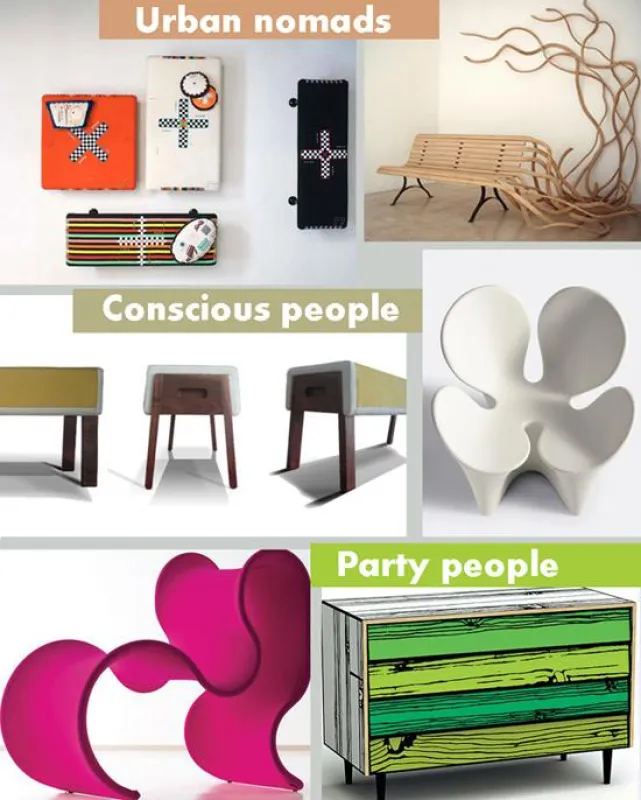 urban nomads, conscious people, party people - das sind die neuen Wohntrends Fotocollage: Johanna Wilhelm