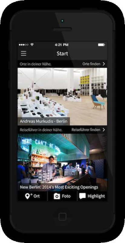 Twisper Travel App Screen