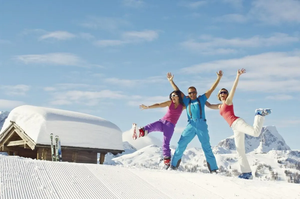 Auf dem Nassfeld in Kärnten gibt es nicht nur beste Pistenverhältnisse sondern auch viel Spaß im Schnee: Foto Presse-Nassfeld