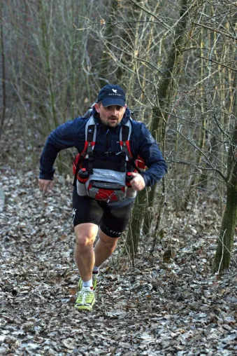Bild: Extremsportler Michael Snehotta am 31. Januar 2013 in der „Wiesbadener Nordwand“