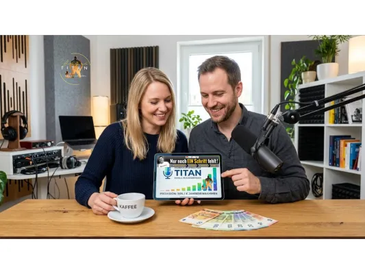 Bild: Christian Gera lädt zum Geld verdienen im Hörbuchsprecher Titan Affiliate Programm ein