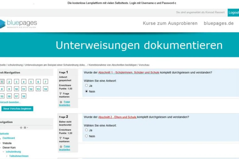 Bild: Unterweisungen per Lernplattform dokumentieren