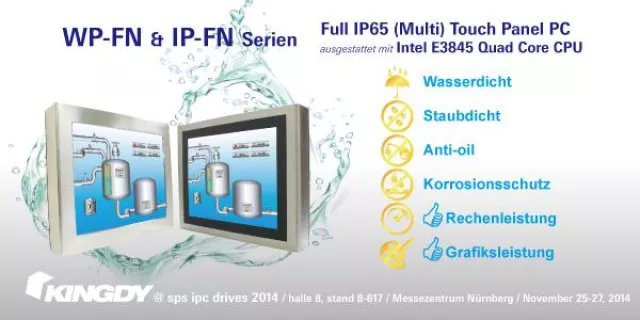 IP65 (Multi) Touch Panel PC von KINGDY: Wasserdicht, Staubdicht, Anti-oil & Korrosionschutz Bild: IP65 (Multi) Touch Panel PC von KINGDY: Wasserdicht, Staubdicht, Anti-oil & Korrosionschutz