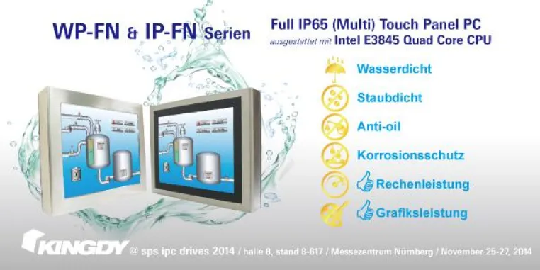 IP65 (Multi) Touch Panel PC von KINGDY: Wasserdicht, Staubdicht, Anti-oil & Korrosionschutz Bild: IP65 (Multi) Touch Panel PC von KINGDY: Wasserdicht, Staubdicht, Anti-oil & Korrosionschutz