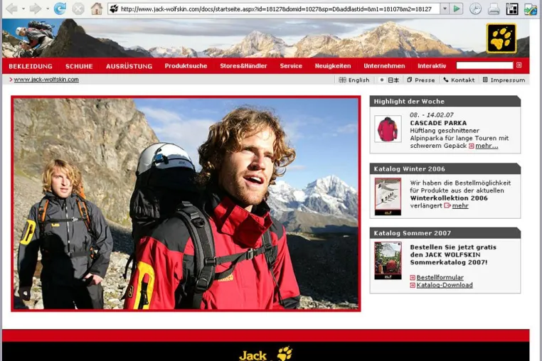 Bild: die_schnittsteller optimieren Internetauftritt von JACK WOLFSKIN