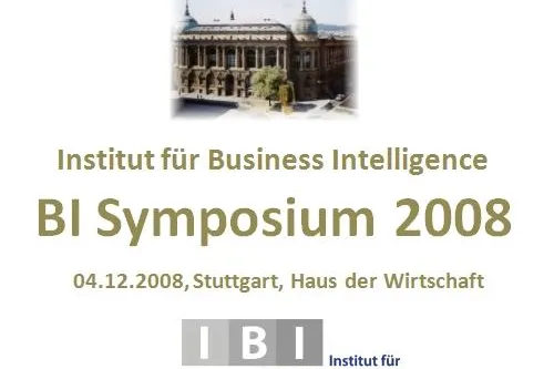 Bild: Status Quo Business Intelligence - Chancen und Herausforderungen, 04.12.2008, Stuttgart