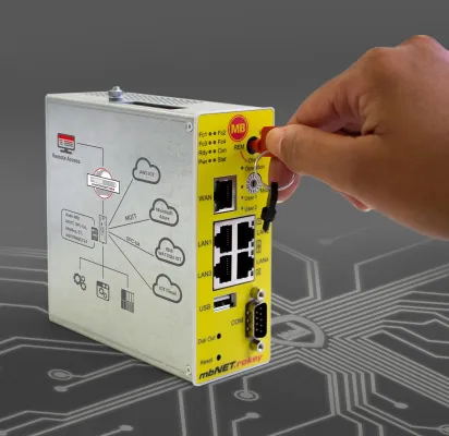 Bild: Industrie-Router mit zweistufigem Sicherheitskonzept