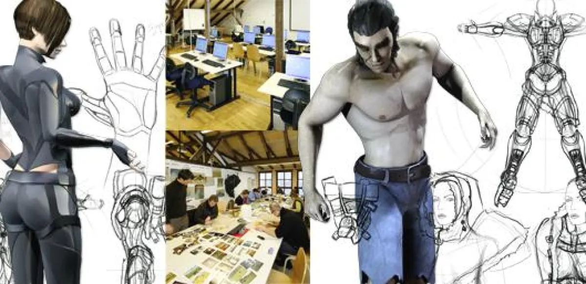 Unterrichtsarbeiten: Nola von Natalie Pfeffer (links), Wolfman von Nicklas Müller-Wieland (rechts)