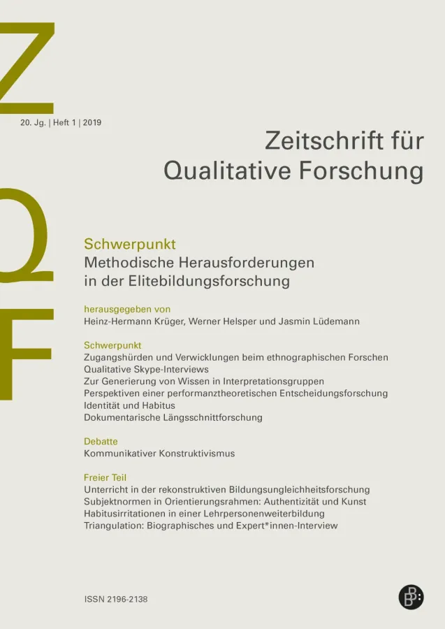 Cover der ZQF - Zeitschrift für Qualitative Forschung