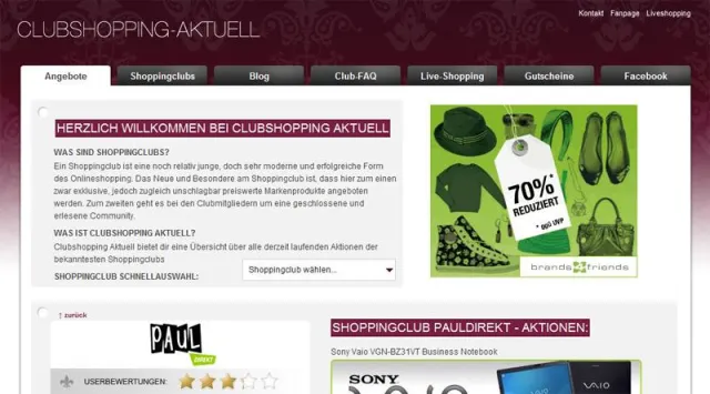 Bild: Web2.0-Trend bekommt Plattform: Clubshopping-Aktuell.de