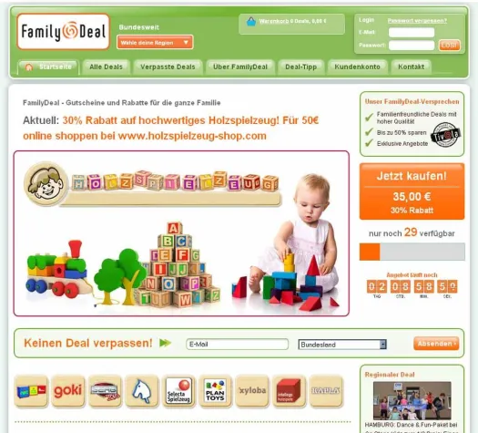 FamilyDeal.de – Kleine Preise für großen Familienspaß Bild: FamilyDeal.de – Kleine Preise für großen Familienspaß