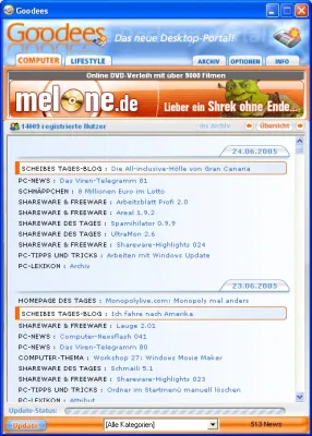 Goodees DownloadMix: 9000 Programme online Bild: Goodees DownloadMix: 9000 Programme online