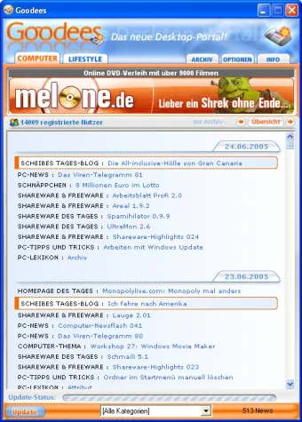 Goodees DownloadMix: 9000 Programme online Bild: Goodees DownloadMix: 9000 Programme online