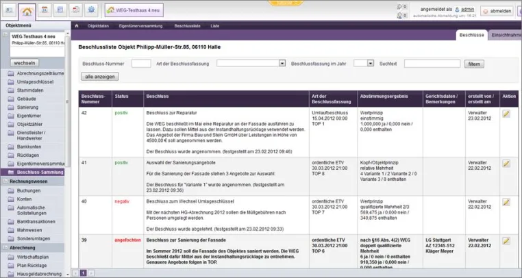 Bild: Innovative WEG-Verwaltung aus der Cloud-immoware24-Software-Release schafft mehr Transparenz und Flexibilität