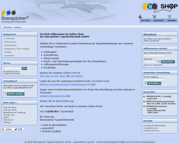 Bild: Eberspächer Tageslichttechnik GmbH launcht Online-Shop