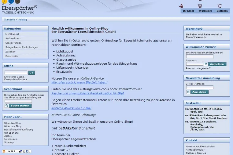 Bild: Eberspächer Tageslichttechnik GmbH launcht Online-Shop