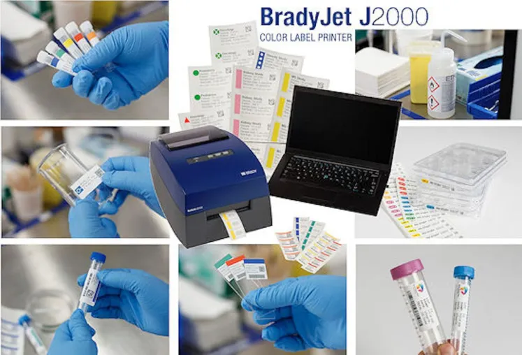 Bild: BradyJet J2000: Laboretiketten in Vollfrabe selber bedrucken