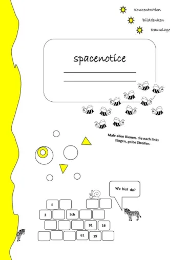Bild: spacenotice - Arbeitsheft zum Konzentrations-Training
