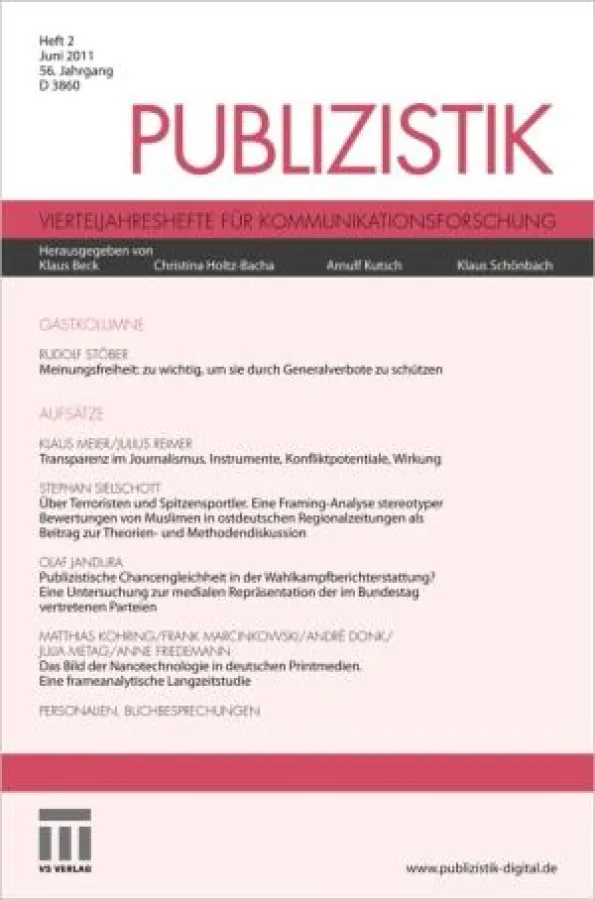 Cover der aktuellen Ausgabe 02/2011 der Publizistik