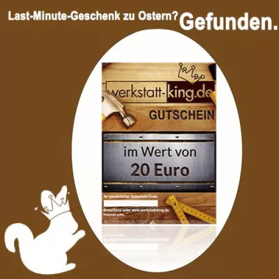 Bild: Last-Minute-Geschenk: Gutschein vom werkstatt-king.de.