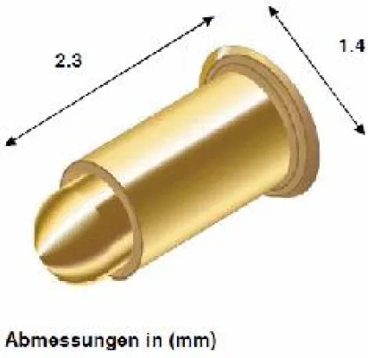 Bild: Miniatur SMD Miniatur-Batteriefederkontakt für 2mm Rastermaß