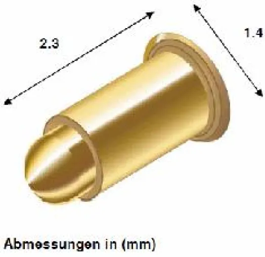 Bild: Miniatur SMD Miniatur-Batteriefederkontakt für 2mm Rastermaß