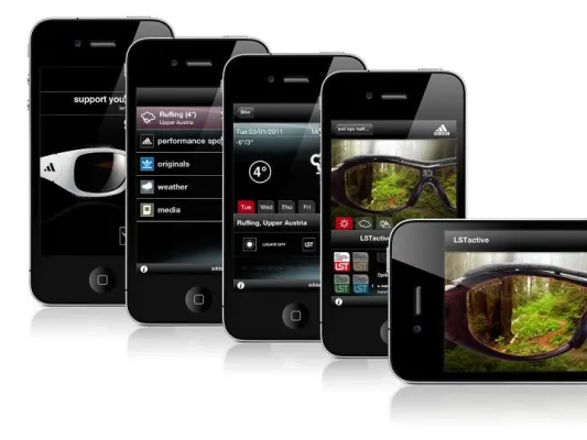 Bild: Biken oder Snowboarden: smadget iPhone App findet für Sportler die perfekte Sportbrille von adidas eyewear