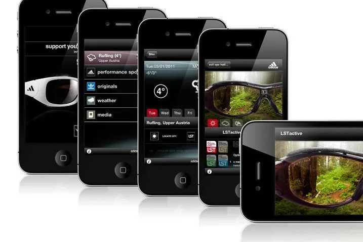 Bild: Biken oder Snowboarden: smadget iPhone App findet für Sportler die perfekte Sportbrille von adidas eyewear