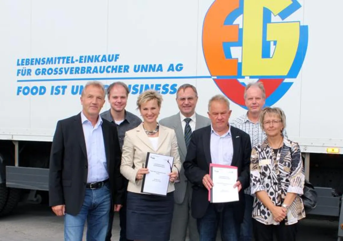 Die EGV Unna AG und die Peter-Weiss-Gesamtschule freuen sich auf die Zusammenarbeit