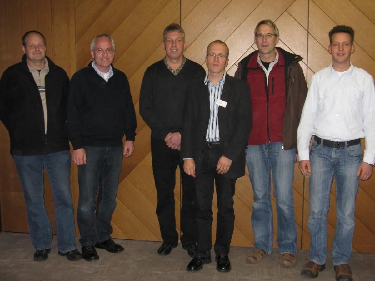 Das neu gewählte Präsidium der Region Nordhessen: (von links nach rechts) Rainer Stolle, Henning Frank, Udo Schwandt, Manfred Ullrich, Dierk Schöpff, Sascha Knigge.