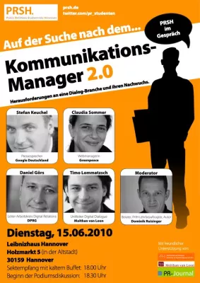 Bild: Hochkarätiges PRSH-Podium sucht Kommunikationsmanager 2.0