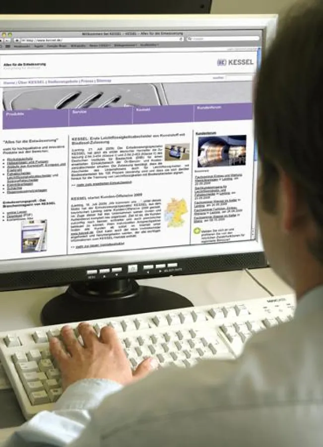Frischer, moderner, übersichtlicher: die neue Internetseite der KESSEL GmbH.