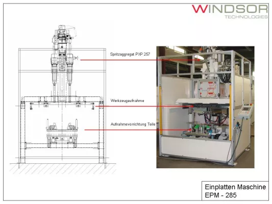Bild: WINDSOR entwickelt vertikale Einplatten-Spritzgießmaschine für Volkswagen Anwendung
