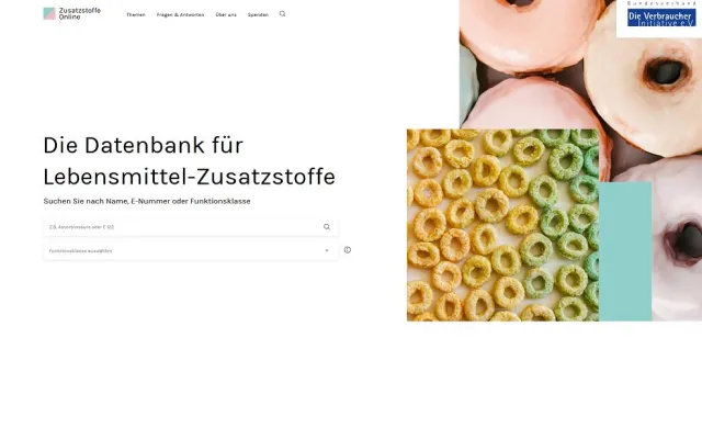 Zusatzstoffe in Lebensmitteln Bild: Zusatzstoffe in Lebensmitteln