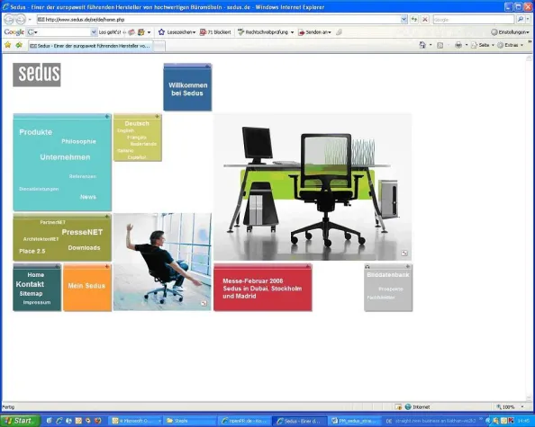 Bild: straight. dynamisiert Sedus im Internet