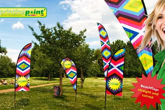 Bild: Beachflags bei Printingpoint jetzt in Eigenproduktion