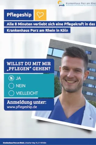 Krankenhaus Porz am Rhein startet www.pflegeship.de als Kampagne Bild: Krankenhaus Porz am Rhein startet www.pflegeship.de als Kampagne