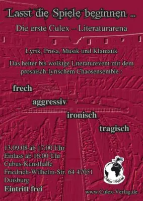 Bild: Lasst die Spiele beginnen - die erste Culex – Literaturarena