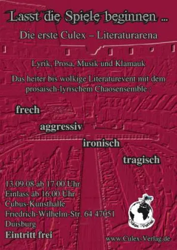 Bild: Lasst die Spiele beginnen - die erste Culex – Literaturarena