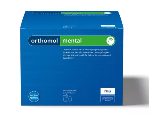 Bild: Orthomol Mental aus der Versandapotheke mediherz.de stärkt das Gedächtnis
