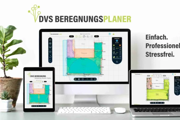 Bild: Innovative Planungssoftware für die effiziente Gartenbewässerung: Der DVS Beregnungsplaner von DVS Beregnung