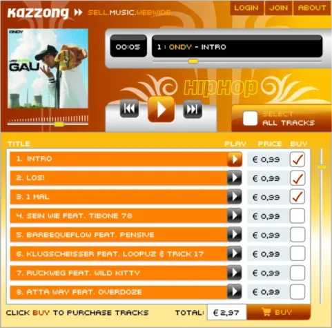 Bild: Der nächste Schritt im digitalen Musikverkauf heißt Kazzong