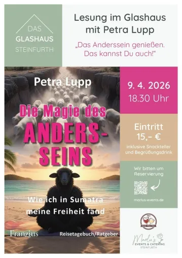 Reiseschriftstellerin Petra Lupp bringt Die Magie des ANDERSSEINS aus Sumatra in ihrer Lesung nach Bad Nauheim Bild: Reiseschriftstellerin Petra Lupp bringt Die Magie des ANDERSSEINS aus Sumatra in ihrer Lesung nach Bad Nauheim